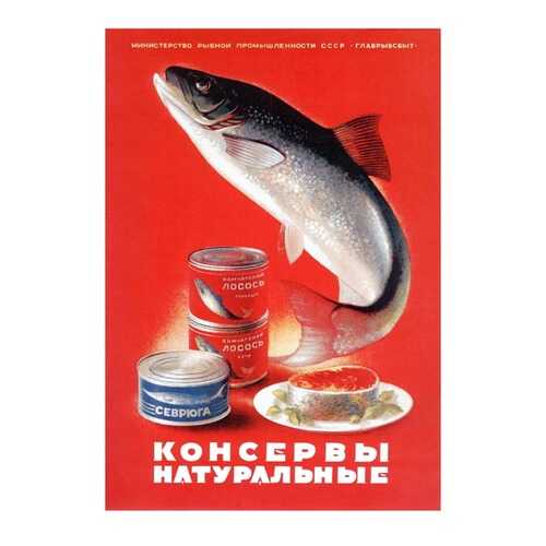 Плакат СТ-Диалог Консервы натуральные, СОВ-535, бумага, 40х60 см в Самура