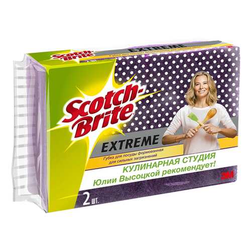 Губка Scotch-Brite extreme для посуды формованная для сильных загрязнений 1 шт в Самура