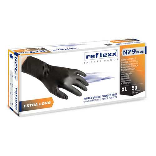 Одноразовые перчатки химостойкие сверхдлинные 30см Reflexx XL Plus 7,7 г 0,14 мм. в Самура