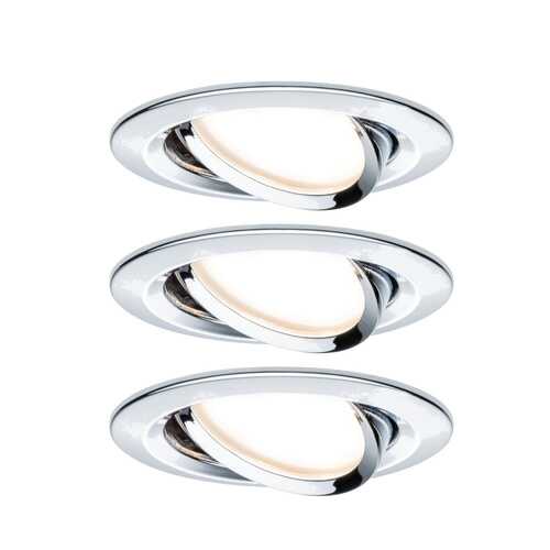 Светильник встраиваемый, комплект EBL Nova LED 3x6,5 GU10 Chrom 93434 в Самура