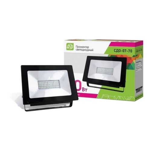 Прожектор светодиодный ASD СДО-07 70W (5600lm) SMD 6500K, 240x175x38мм, черный, IP65, 8607 в Самура